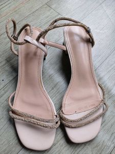 Strappy Beaded Heel Sandals