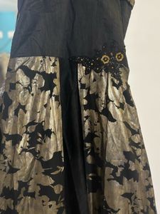 Black &amp; Gold Embellished Party Dress