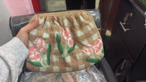 Vintage Beaded Floral Clutch