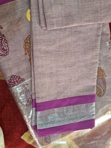 Pure Cotton Saree With Blouse Piece