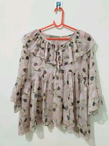 Printed Korea  Peach PINK Freesize tops