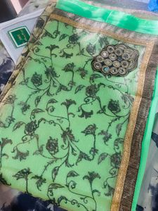 Golden Embroidery Saree