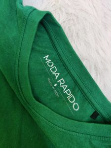 Green T-Shirt with &#34;EASY PEASY&#34; Sleeve