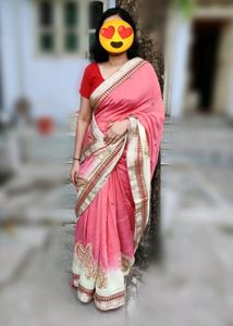 Jute Saree With Blouse New