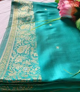 Sea Green Silk Saree
