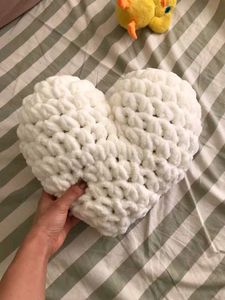 Crochet Heart Pillow
