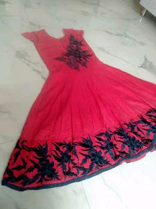 Hot Pink Anarkali And Legging