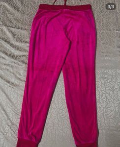 Juicy Couture Pink Velour Track Pants