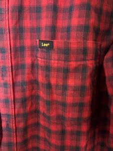 Lee Red Plaid Shirt 100% Original Men