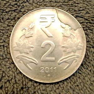 2 Rupee Extra Metal Error Coin