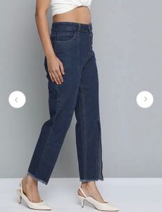 Slit Hem Jeans