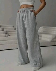 Grey Wide Leg Trousers