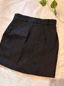 Denim Skirt Black