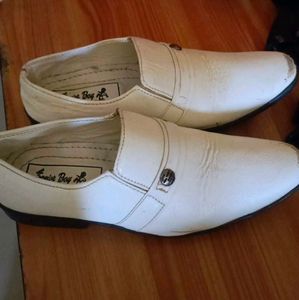 Vintage Senior Boy White Loafers