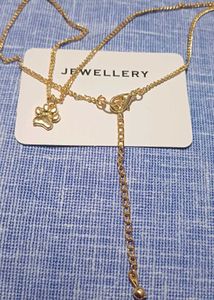 🐾 Dainty Golden Paw Charm Necklace 🐾