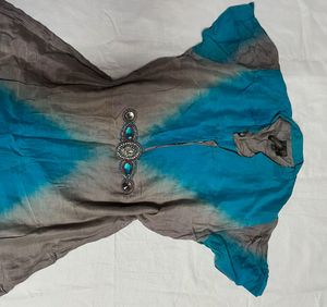Boho Chic Tie-Dye Kurti For Festivals 💙💘🪔