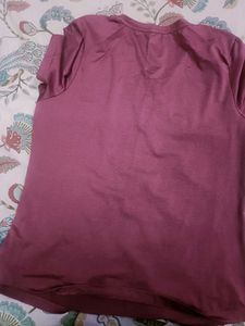 Smart Mauve Plain Top In t Shirt Style Xl Size