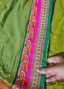 Multicolour Saree With Blouse