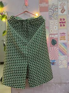 Green Printed A Line skirt