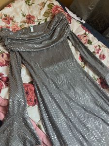 Newme Silver Embellised Dress