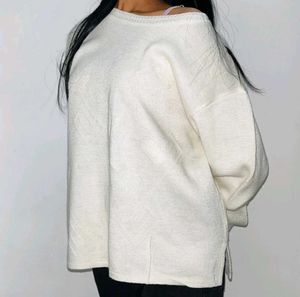 Cozy White Pullover Sweater