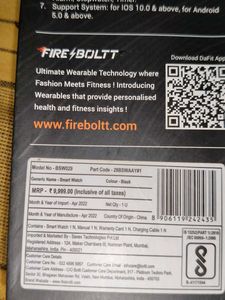 Smartwatch Fireboltt Ring Pro