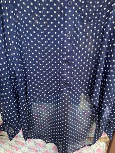 Blue Polka Dot Top