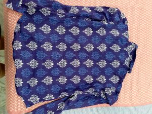 Patterned Blue Shirt