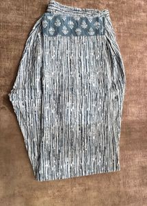 Blue &amp; White Printed Kurti