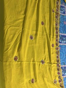 Lemon Yellow Saree
