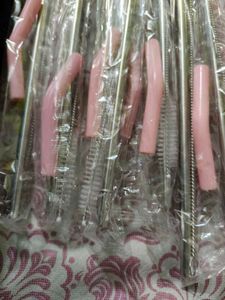 House Of Quirk 7 Stainless Steel Straws Set With