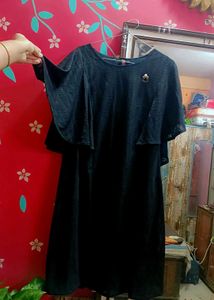 Black Ruffle Sleeve Dress