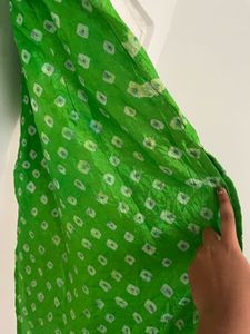 Green Bandhani Kurti
