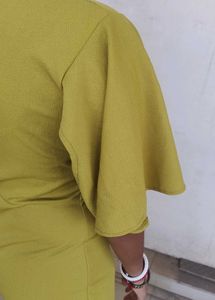 Olive Green Ruffle Dress
