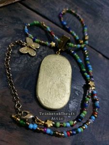 Gypsy Witch Pendant Beaded Necklace