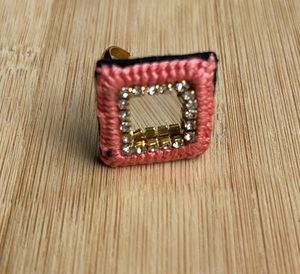 Adjustable Handmade Mirrorwork Ring