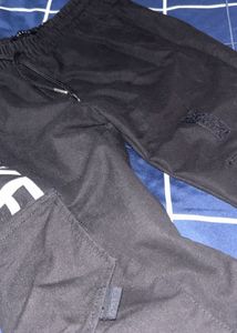 Black Cargo Joggers