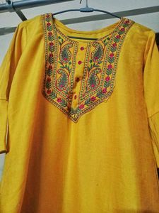 Embroidered Partywear Kurti With Lehenga , Dupatta
