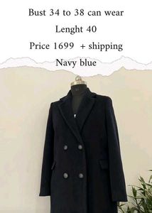 Navy Blue Long Coat