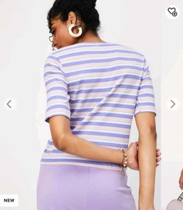 Max Fashion Striped Ribbed Top