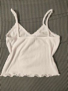 White lace trim top