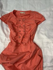 peach mini dress