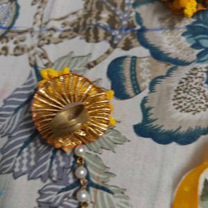 Floral Haldi Jewelry Set