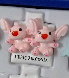 Adorable Pink Angel Stitch Earrings