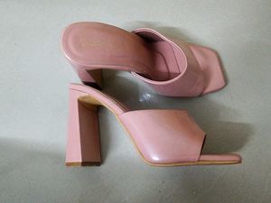 Pink Heel Mules