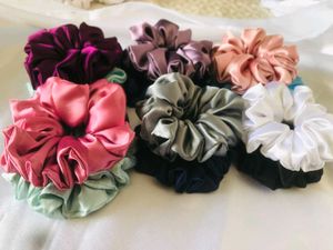 Satin Scrunchie Set 12 Piece