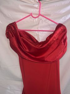 Red Off-Shoulder Dress