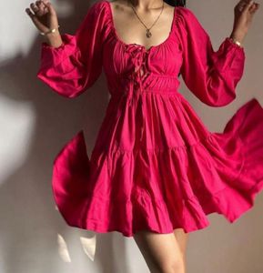 Pink Tiered Mini Dress