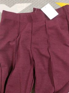 Burgundy Flare Leggings