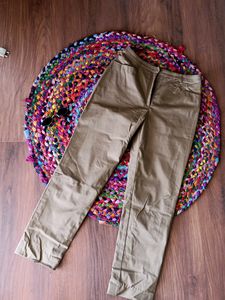 Straight Fit Khakhi Pants